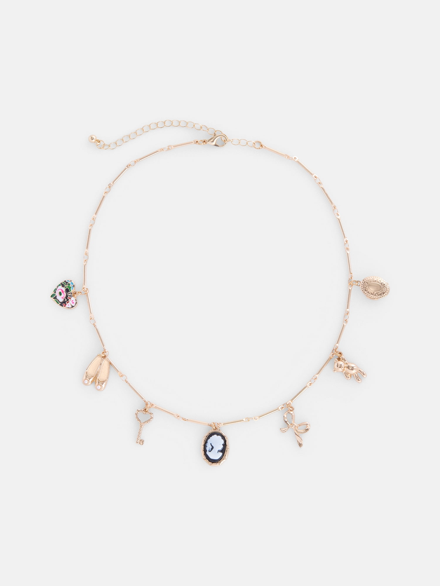 No Boundaries Gold-Tone Charm Necklace, 16” + Extender, Women's