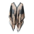 thumbnail image 3 of Joernso Women Summer Beach Bikini Cover Up Loose Chiffon Blouse Shawl Scarf with Buttons, 3 of 6