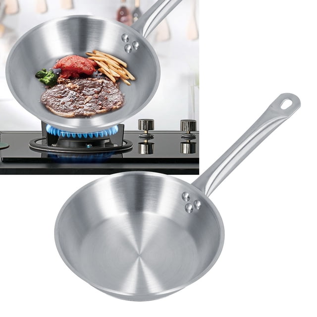 Sartén De Acero Inoxidable De UnMango, Duradera 304, Fácil De Limpiar,Ergonómico, Utensilios De Cocina Para Cocina De Inducción Doméstica