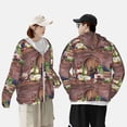 thumbnail image 4 of Vsdgher Sweat à Capuche Imprimé Bouteille Verre Vin Rouge pour Hommes Femmes, Manches Longues Protection Solaire Pêche Course Natation-Grand, 4 of 7