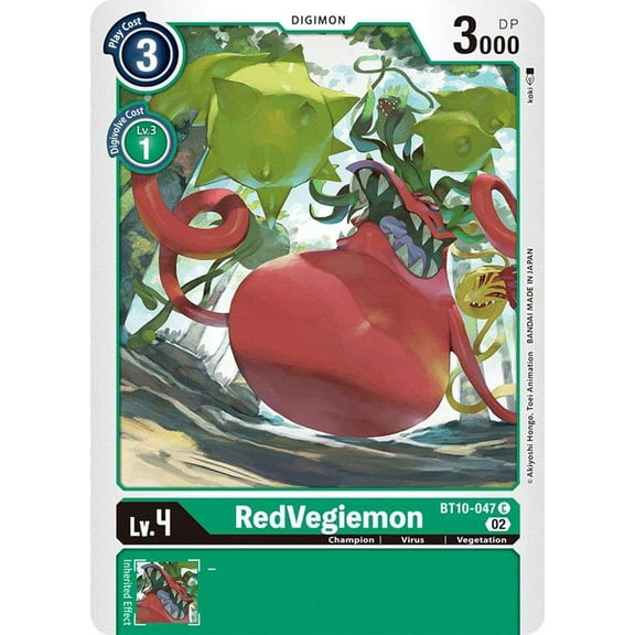 Digimon Xros Encounter Common RedVegiemon BT10-047