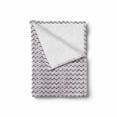 thumbnail image 2 of Geometric Soft Flannel Fleece Throw Blanket, Chevron Zigzag Pattern with Hand Sketched Lines, Cozy Plush for Indoor and Outdoor Use, 60" x 80", Baby Pink Charcoal Grey, by Ambesonne, 2 of 6