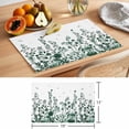 thumbnail image 6 of Green Botanical Placemats Set of 4 Dragonfly Flower Leaf Retro Ink Style Place Mats Indoor Wipeable Table Mats Washable Cloth Dining Table Placemats for Kitchen Holiday Party Home Decor 13x19 Inch, 6 of 9