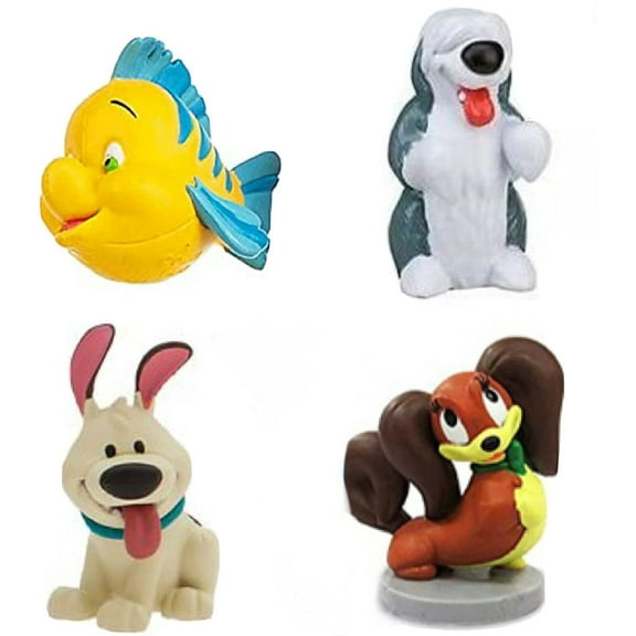 Princess Pets Max Flounder Brother Fifi 4 PVC Cake Topper Figures 3” New