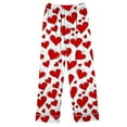 thumbnail image 7 of CZHJS Valentine's Day Long Sleeve Party Holiday Loungewear Womens Pajamas Plus Size Matching Outfits Pajama Wide Leg Pants and Button Down Collared Shirts Sets2 Piece Pj Sets, 7 of 7