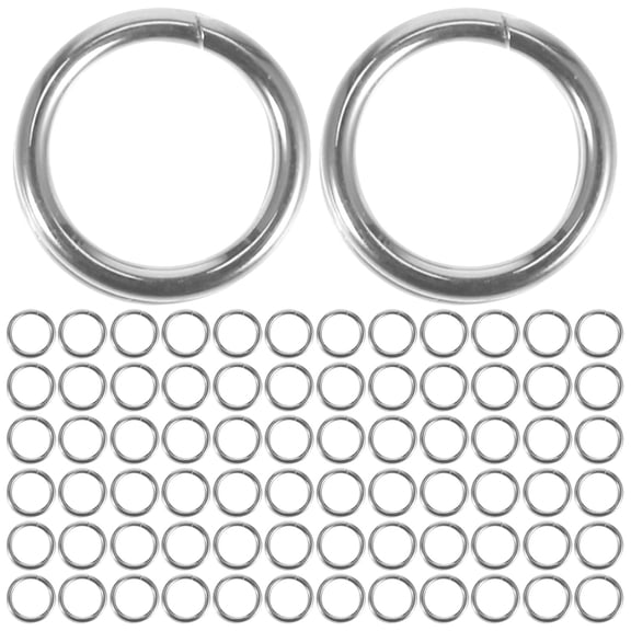 EXHUMKY 500 Pieces Stainless Steel Split , Plated Connector for Keychains, Jewelry Making, and Bracelet Clasps