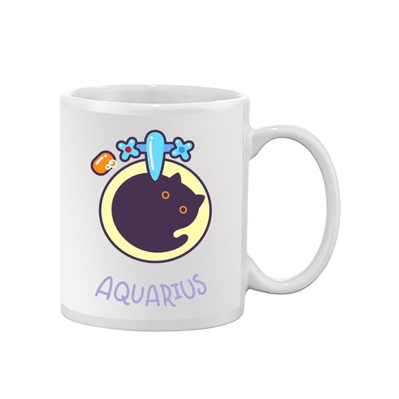 Aquarius Cat Design. Mug  -Image by Shutterstock,