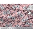 thumbnail image 3 of Soimoi Pink Poly Georgette Fabric Leaves & Lily Floral Decor Fabric Printed Yard 42 Inch Wide, 3 of 3