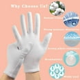 thumbnail image 4 of White Cotton Gloves for Dry Hands, Moisturizing Gloves Overnight, Eczema Gloves for Men and Women Hand SPA,Inspection Gloves for Jewelry Silver Coin Archive Serving Costume(8Pairs/16Pcs), 4 of 5