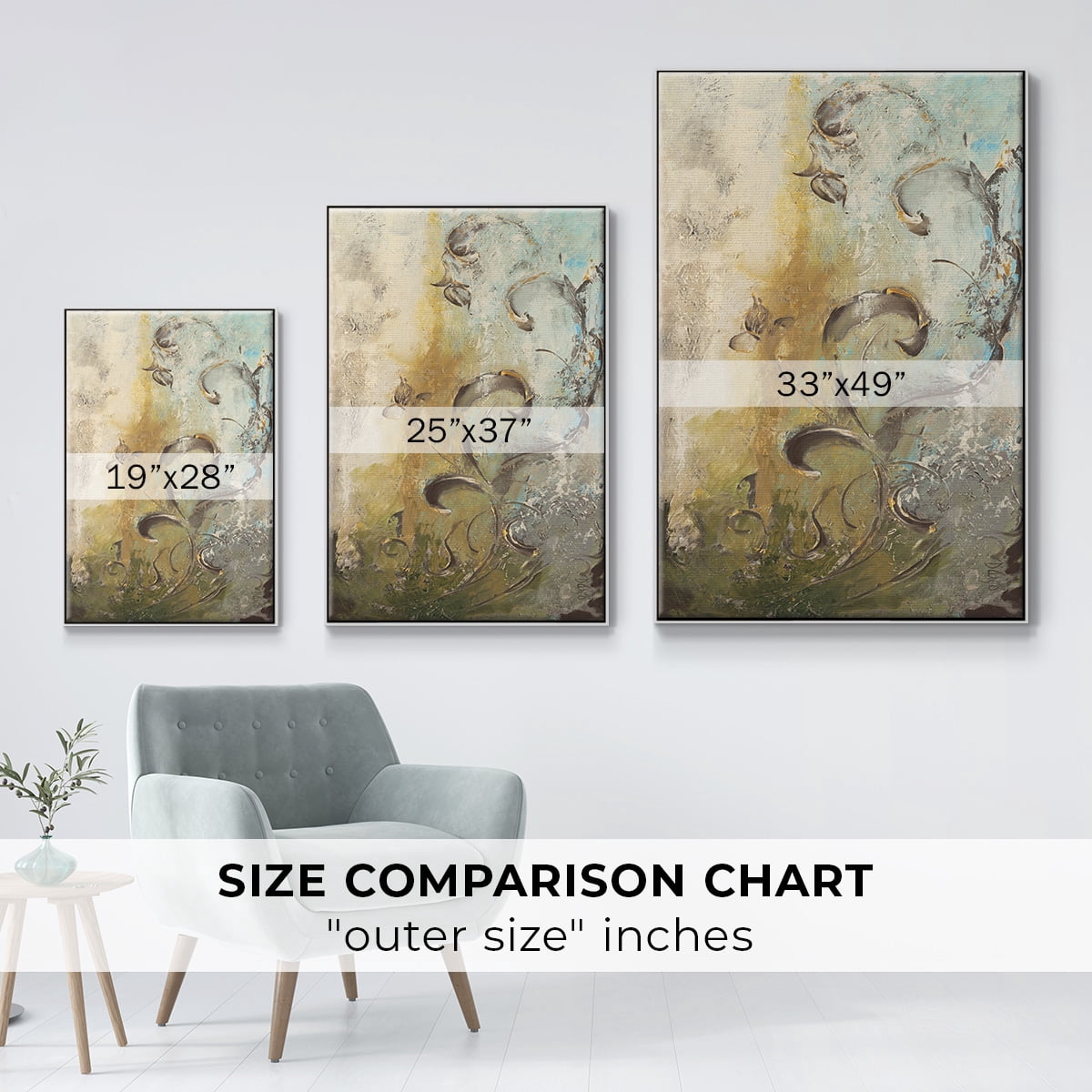 Enchanted Garden I Framed Premium Gallery Wrapped Canvas - Ready to Hang - 25 x 37 - White Floating Frame