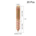 thumbnail image 2 of Uxcell 1/4-20 x 1-1/2" Hanger Bolts Carbon Steel Zinc Plated 20 Pack, 2 of 6