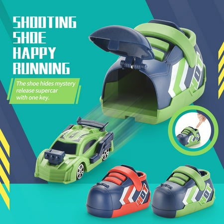 

Biplut 1 Set Ejection Car Toy Shoes Shape Release Pressure Stress-Relieving Creative Ejection Running Toy Press Shoot Car for Home Play