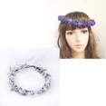 thumbnail image 4 of Corona de flores - Corona de flores - Corona de lavanda - Diadema de novia - Para mujer - Boda - Fiesta de cumpleaños - Accesorios (Morado claro/Blanco), 4 of 5