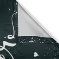 thumbnail image 3 of Family Curtains 2 Panels Set, Family is Forever Hand Drawn Typography with Little Cute Hearts Poster Style, Window Drapes for Living Room Bedroom, 55W X 39L Inches, Black and White, by Ambesonne, 3 of 3