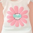 thumbnail image 4 of kpoplk Toddler Baby Girl Clothes 12M-5T Girls Spring Summer Outfit, Sleeveless Ruffle Bowknot Top + Floral Short 2 Piece Set Size 3-4 Years,Green, 4 of 5