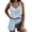 Sky Blue, variant on Womens Summer 2 Piece Sets Sleeveless V Neck Knotted Tank Tops Shorts Matching Sets Green S