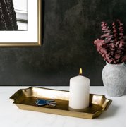 Better Homes & Gardens 17x8 Gold Cast Metal Decorative Tray