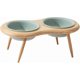thumbnail image 1 of Ceramics Cat Bowl Adjustable Cat Food Bowl Kitty Bowl Raised Tilted Cat Water Bowl Pet Supplies Slanted Elevated Cat Bowl (600ml, Light Green), 1 of 4