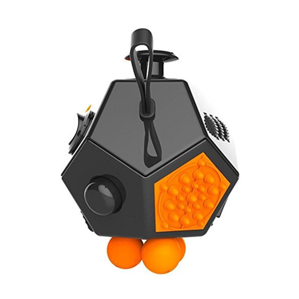 Fidget Dodecagon 12 Side Fidget Cube Relieves Stress And Anxiety Anti Depression Cube For Children And Adults With Adhd Add Ocd Autism A1 Black Walmart Com Walmart Com