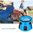 thumbnail image 5 of Cubo plegable con asa, contenedor de agua plegable liviano de 5 galones (20 L), cubo plegable portátil para pescar, acampar, 5 of 5