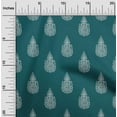 thumbnail image 1 of oneOone Cotton Silk Fabric Paisley Block Printed Fabric 1 Yard 42 Inch Wide, 1 of 4