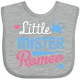 thumbnail image 3 of Inktastic Little Mister Romeo Boys Baby Bib, 3 of 4