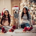 thumbnail image 5 of Collar navideño para perro con lazo, collar navideño con lazo para perro, bonito regalo navideño para cachorro y gatito, 5 of 5