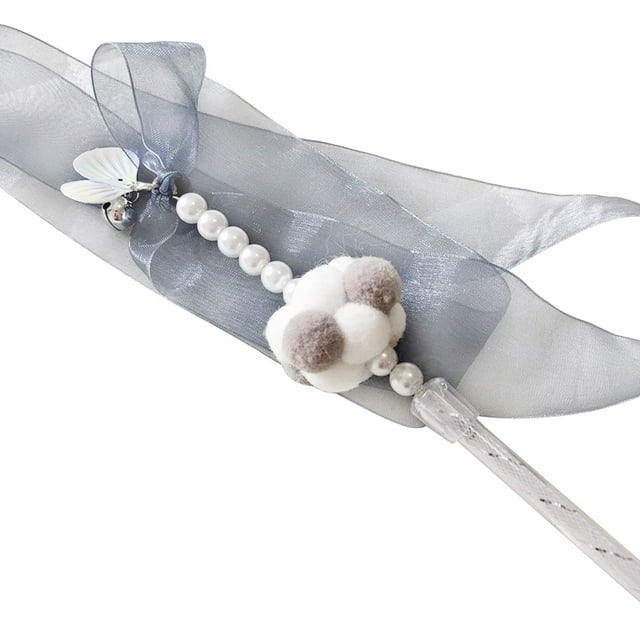 Jouet de Chat Baguette Interactive Pompon Peluche Chat Balle Teaser Teaser Baguette avec Cloche