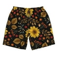 thumbnail image 4 of Bixox Men's Sunflowers Leaves printing Casual Classic Fit Short Summer Beach Shorts, 4 of 6