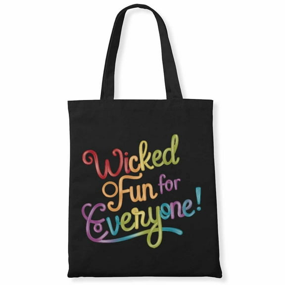 Wicked Fun for Everyone. Rainbow Halloween Therapist Canvas Bag 1Pc