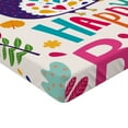 thumbnail image 2 of Ambesonne Owl Fitted Sheet, Funny Greeting Doodle Art, Twin XL Size, Multicolor, 2 of 3