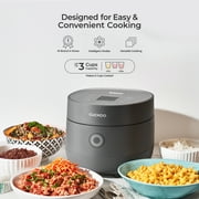 CUCKOO Micom Rice Cooker 3-Cup Uncooked / 6-Cup Cooked with Nonstick Inner Pot, Small Rice Maker with 8 Menu Options, Fuzzy Logic Technology, Auto Clean, Quick Rice Mode, Gray (CR-0375FG)