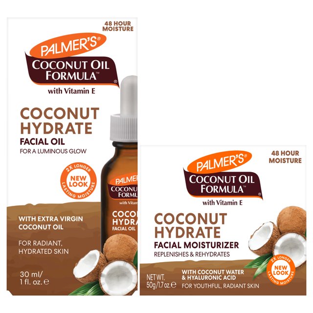 Set de hidratante facial y aceite Palmer's con aceite de coco y vitamina E
