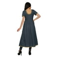 thumbnail image 4 of Moomaya Kurta à Manches Courtes Uni Femmes Robes d'Été Longues Kurti Robe Ethnique, 4 of 6