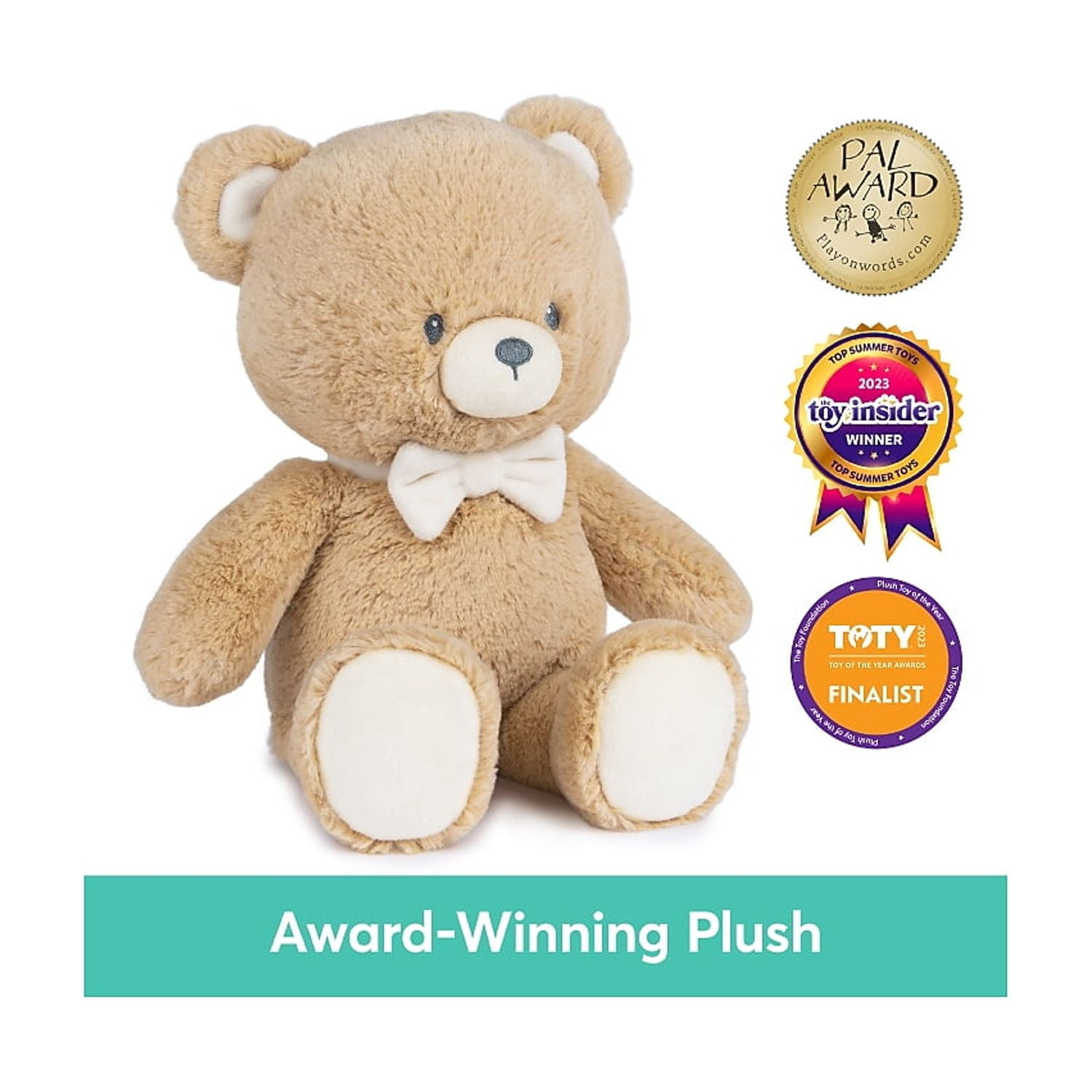 GUND Baby Sustainable Teddy Bear Plush, Stuffed Animal Made from Recycled Materials, Spring Decor, Easter Gift for Babies and Newborns, Brown/Cream, 13