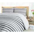 thumbnail image 5 of Ambesonne Striped Duvet Cover Sets, Grey and White Grunge, 2-Queen, White Grey, 5 of 7