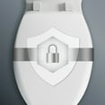 thumbnail image 4 of Mayfair Shell Round Enameled Wood Toilet Seat in Bone Stay·Tite, 4 of 8