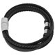thumbnail image 5 of Pulsera multicapa para hombre Exquisita pulsera de cuero de PU con joyería a presión magnética, 5 of 5