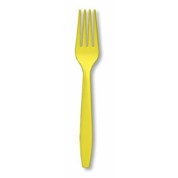 Premium 24 Count Plastic Forks -  Mimosa
