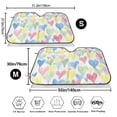 thumbnail image 3 of Fotbe Hand Drawn Colored Hearts Car Windshield Sunshade | Sun Visor Protector Front Window Shade, Keeps Out UV Rays, Keeps Your Vehicle Cool-, 3 of 7