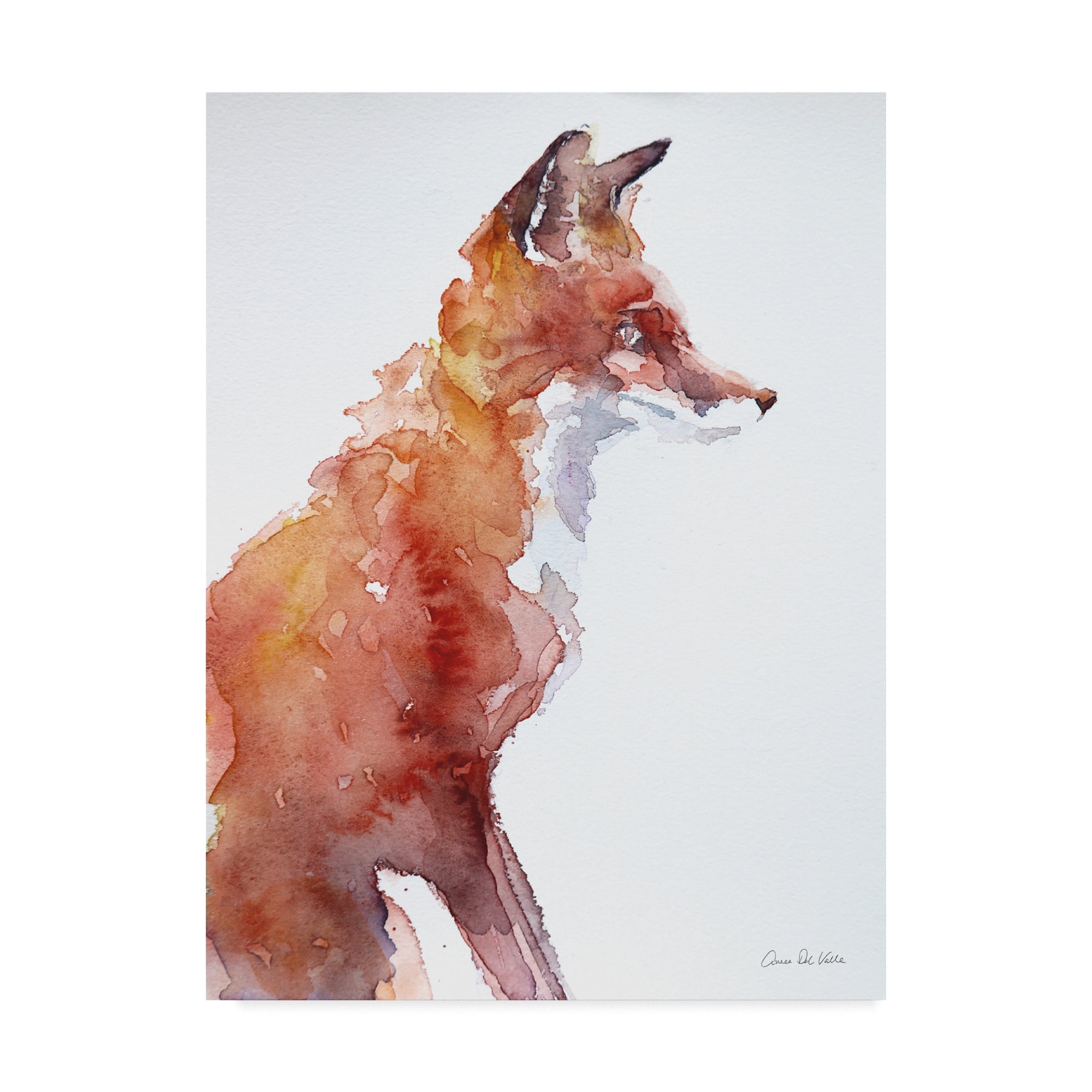 Art print of original canvas painting for sale Giclee Classical fox artwork 