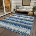thumbnail image 6 of Addison Rugs Chantille Indoor/Outdoor Transitional Stripes Blue Washable Rectangle Rug, 9' x 12', 6 of 6