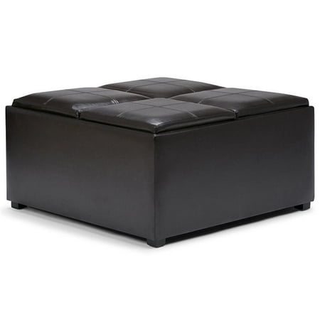 Simpli Home - Avalon Storage Ottoman - Dark Brown