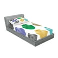 thumbnail image 2 of Ambesonne Colorful Fitted Sheet & Pillow Sham Set, Seashells Composition, Twin, Multicolor, 2 of 2