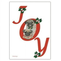 Pipsqueak Productions C579 Pug Joy Christmas Boxed Cards - Pack of 10