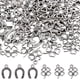 thumbnail image 1 of 200 amuletos de herradura plateados con forma de trébol de cuatro hojas de la suerte, ideales para bodas., 1 of 6