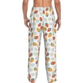 thumbnail image 3 of Uemuo Floral Strawberr Pattern Men's Wide Leg Palazzo Lounge Pants with Pockets Light Weight Loose Comfy Casual Pajama Pants-, 3 of 9