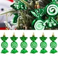 Christmas Deals 6 Pieces Glitter Candy Cane Ornaments Christmas Tree