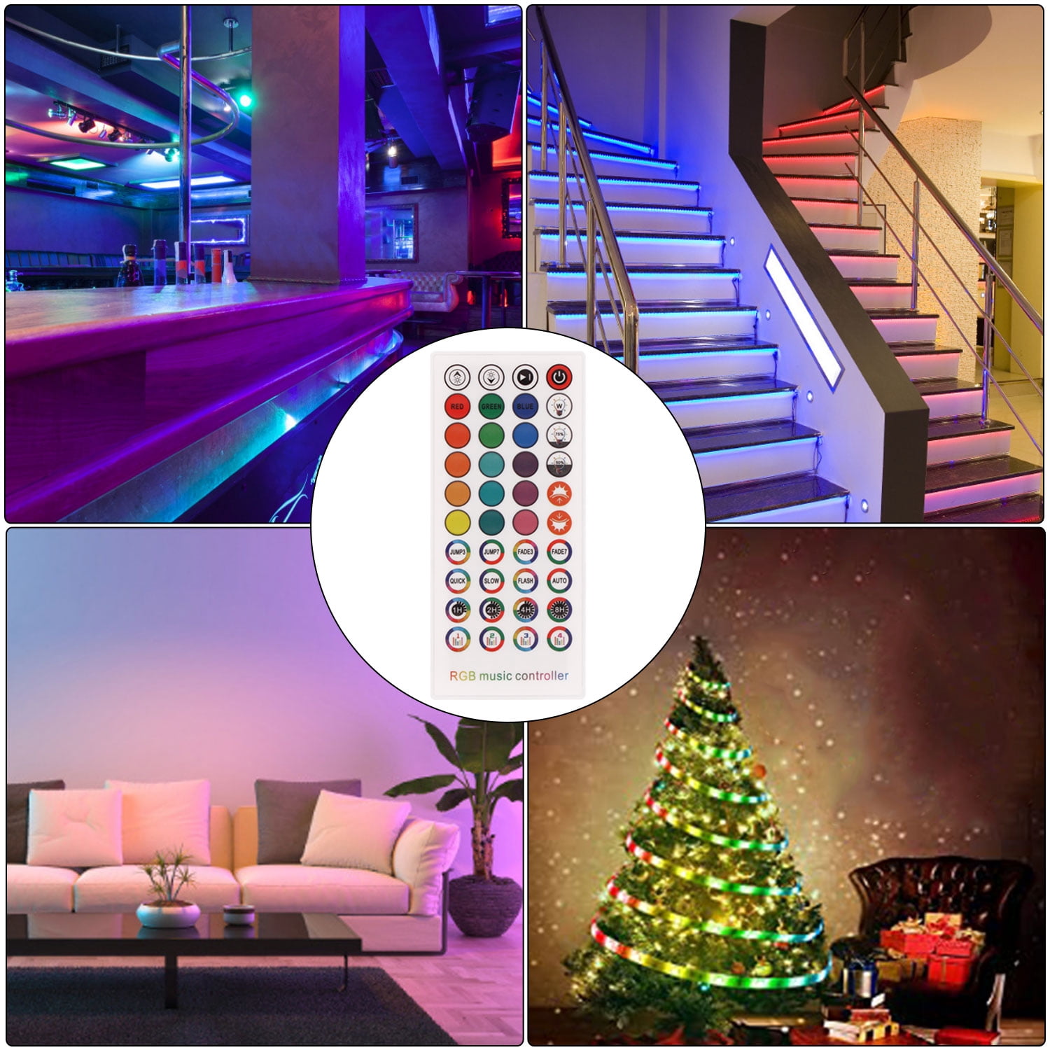 AlexTong Smart WiFi App Control Led Strip Lights Work with Alexa Google Assistant -16.4 feet
