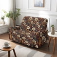 thumbnail image 7 of TSOVTHRID Vintage Daisy Floral Brown Print Loveseat Covers for 2 Cushion Couch, 6 Pieces Stretch Sofa Slipcovers, Anti-Slip Washable Furniture Protector for Pets, 7 of 7